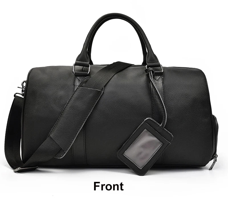 Luxury Genuine Leather Travel Bag for Men & Women | Versatile Duffle