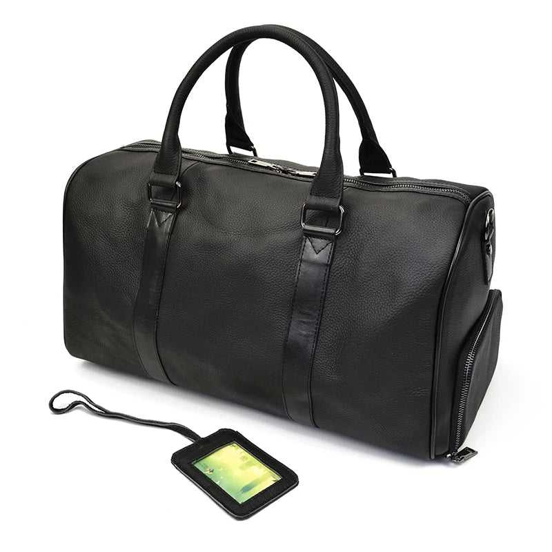 Luxury Genuine Leather Travel Bag for Men & Women | Versatile Duffle