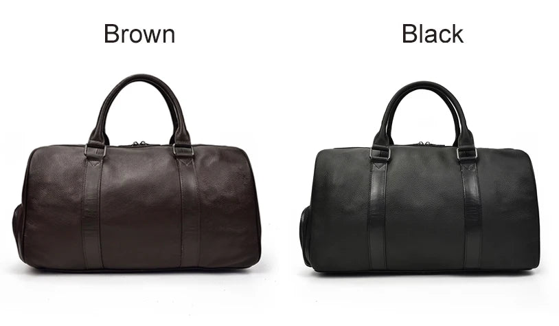 Luxury Genuine Leather Travel Bag for Men & Women | Versatile Duffle
