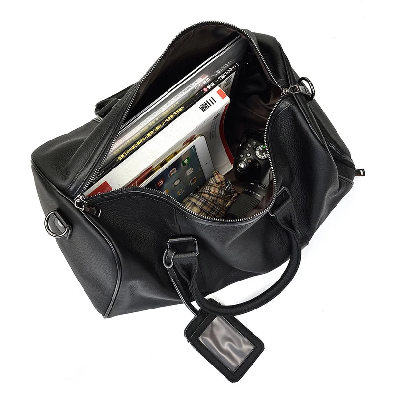 Luxury Genuine Leather Travel Bag for Men & Women | Versatile Duffle
