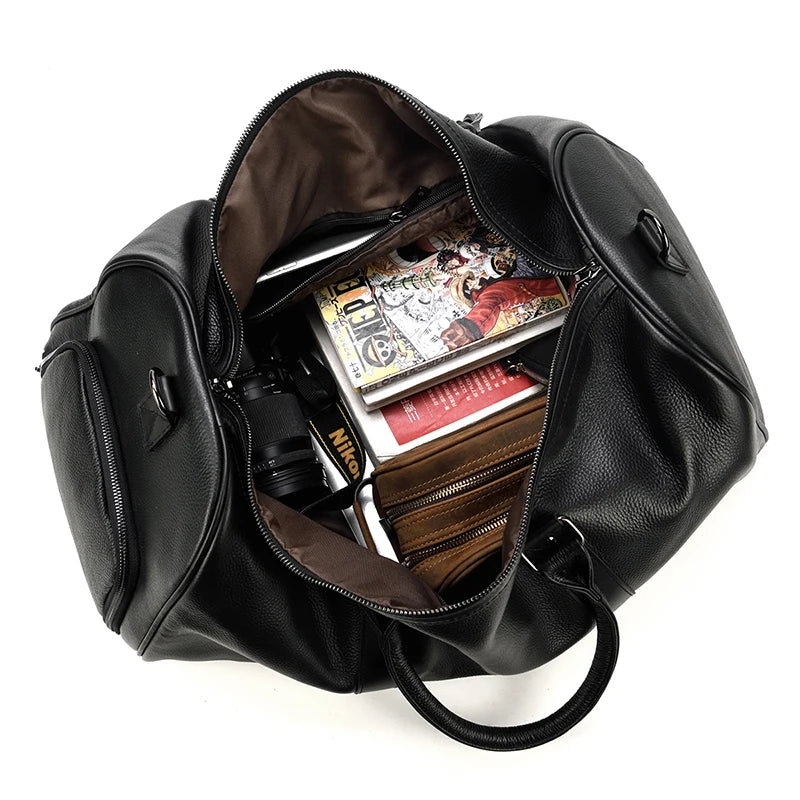 Luxury Genuine Leather Travel Bag for Men & Women | Versatile Duffle