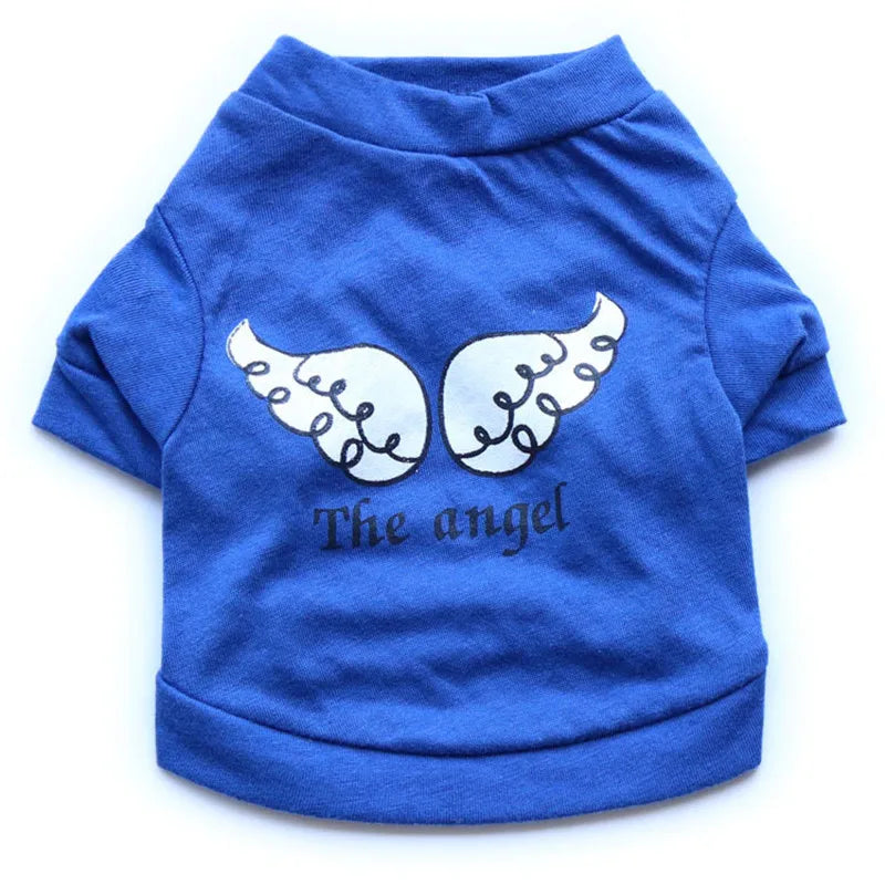 Angel Pattern Puppy Dog T-shirt | Cute Summer Pet Vest for Dogs