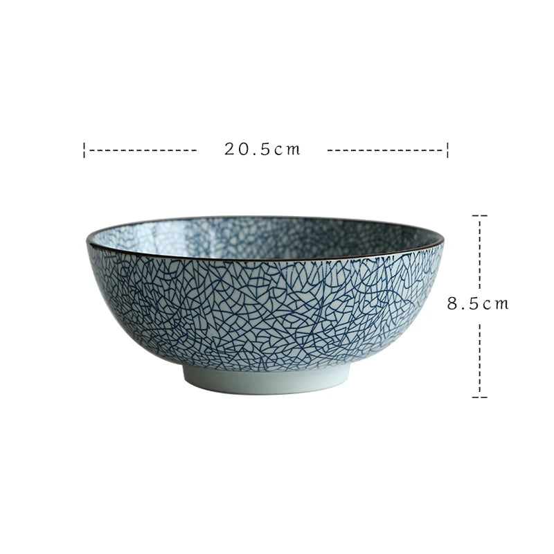 Large Japanese Ramen Bowl | Stylish Ceramic Noodle Bowl