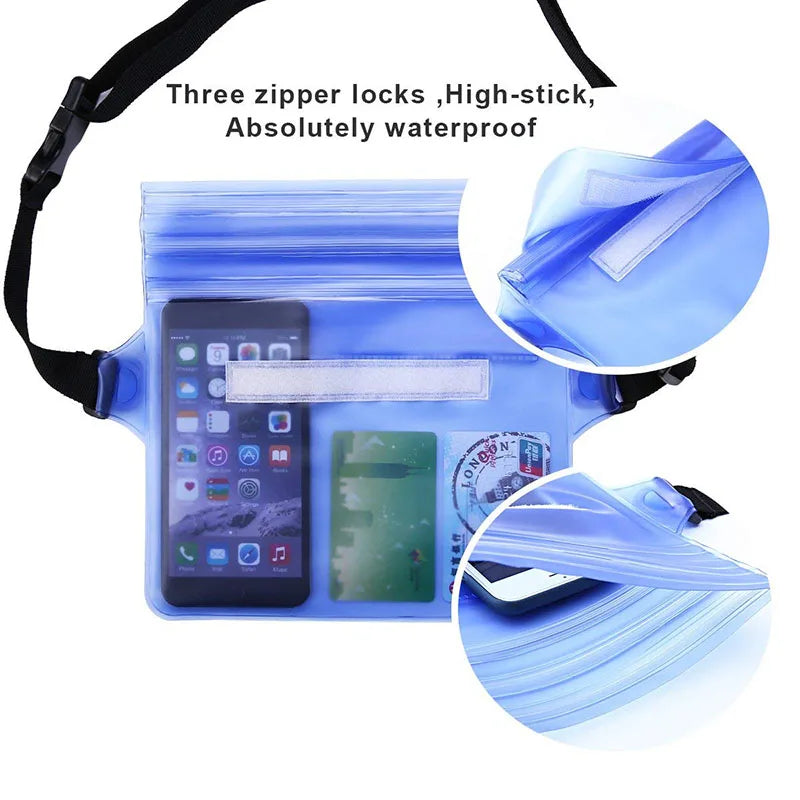 Adjustable Waterproof Dry Bag Pouch for Phones and Valuables