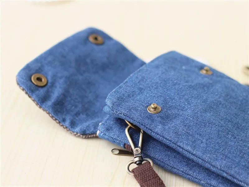 Stylish Denim Messenger Bag for Men and Women | Versatile Shoulder Clutch