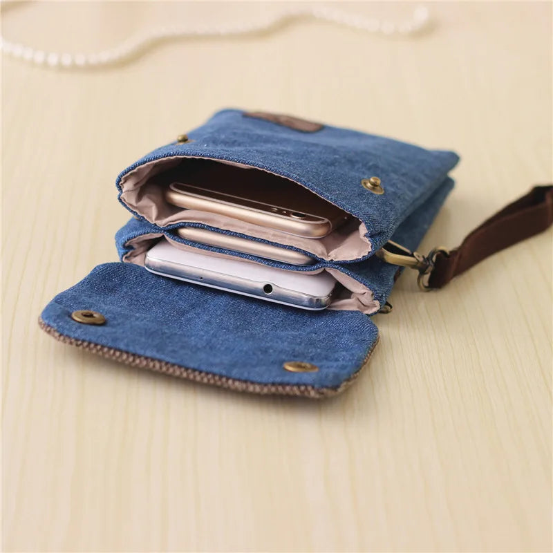 Stylish Denim Messenger Bag for Men and Women | Versatile Shoulder Clutch