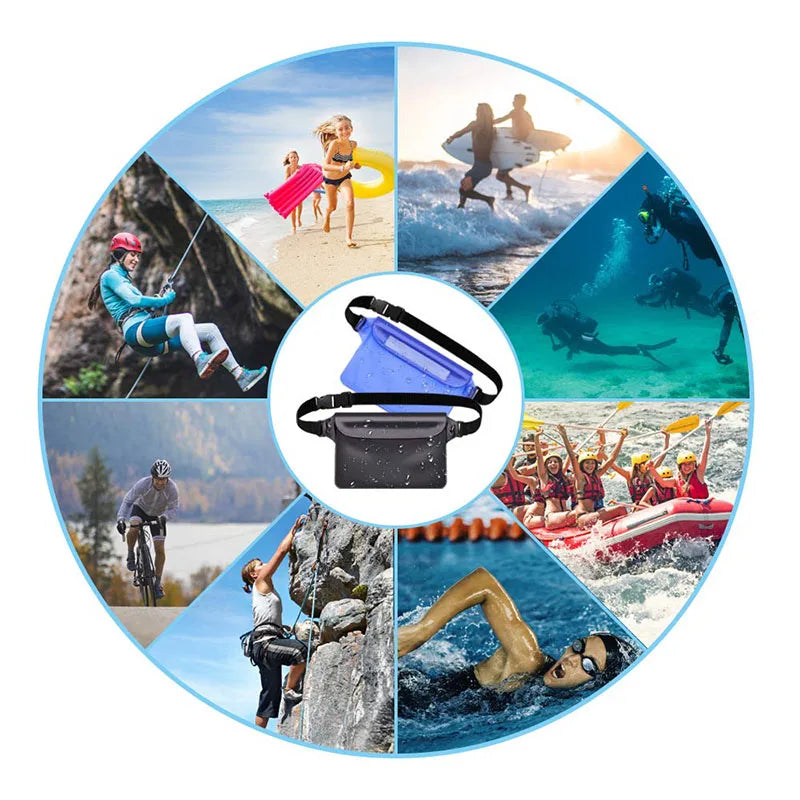 Adjustable Waterproof Dry Bag Pouch for Phones and Valuables