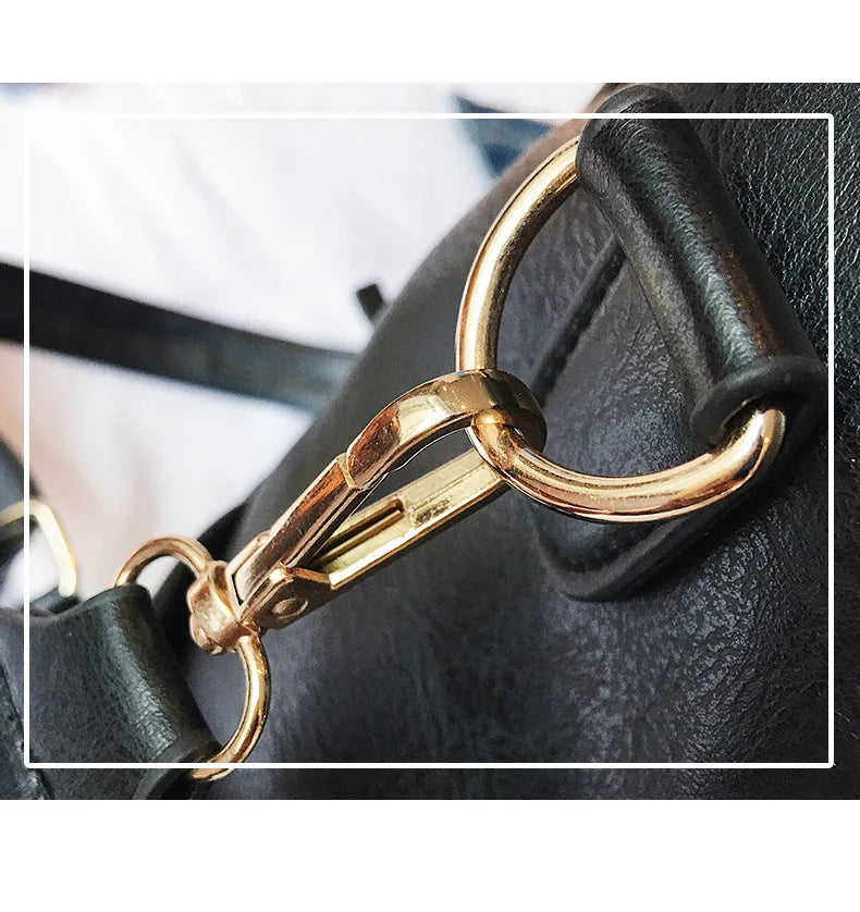 Stylish PU Leather Large Backpack | Women's Vintage Travel Rucksack