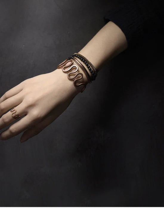 Handcrafted Vintage Copper Ring | Adjustable Retro Punk Style