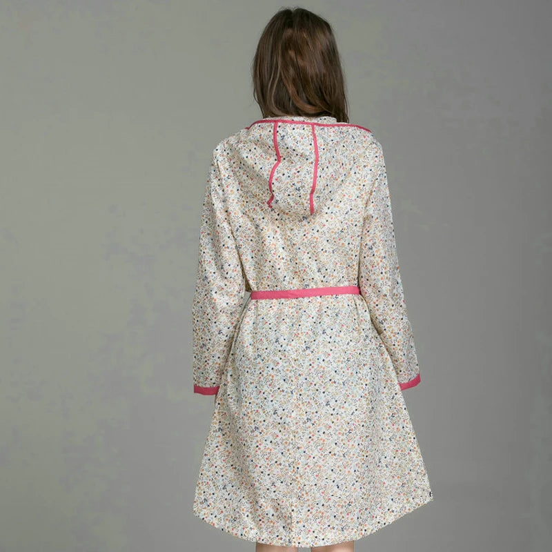Stylish Women's Floral Waterproof Raincoat | Lightweight & Breathable