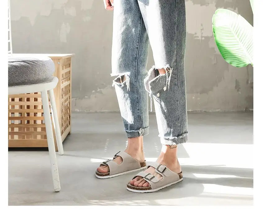 Summer Women's Casual Cork Slippers | Stylish Outdoor Slides