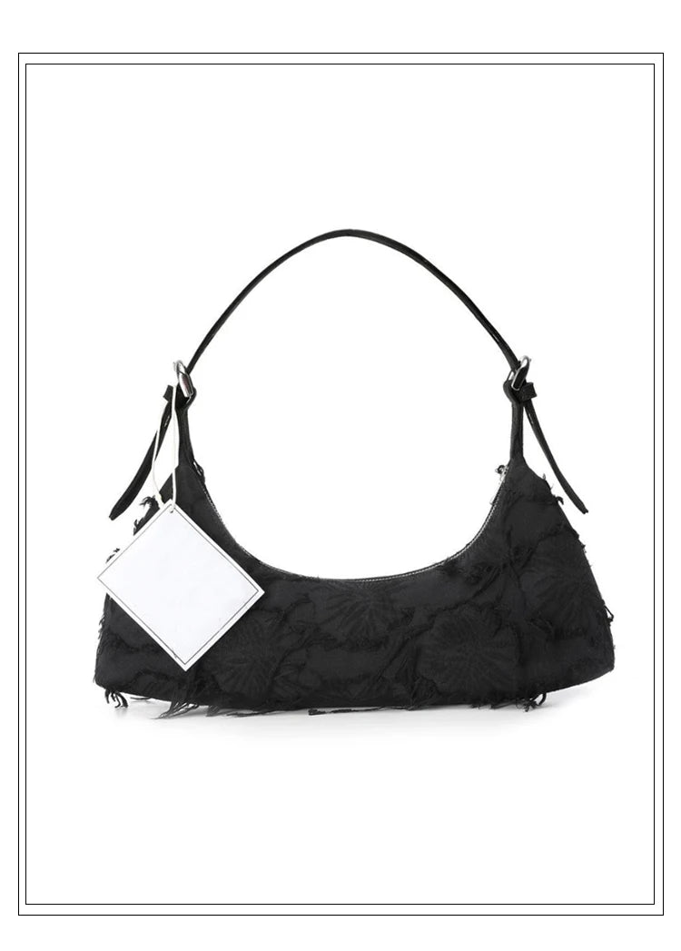 Trendy Patchwork Canvas Shoulder Bag | Stylish Retro Handbag