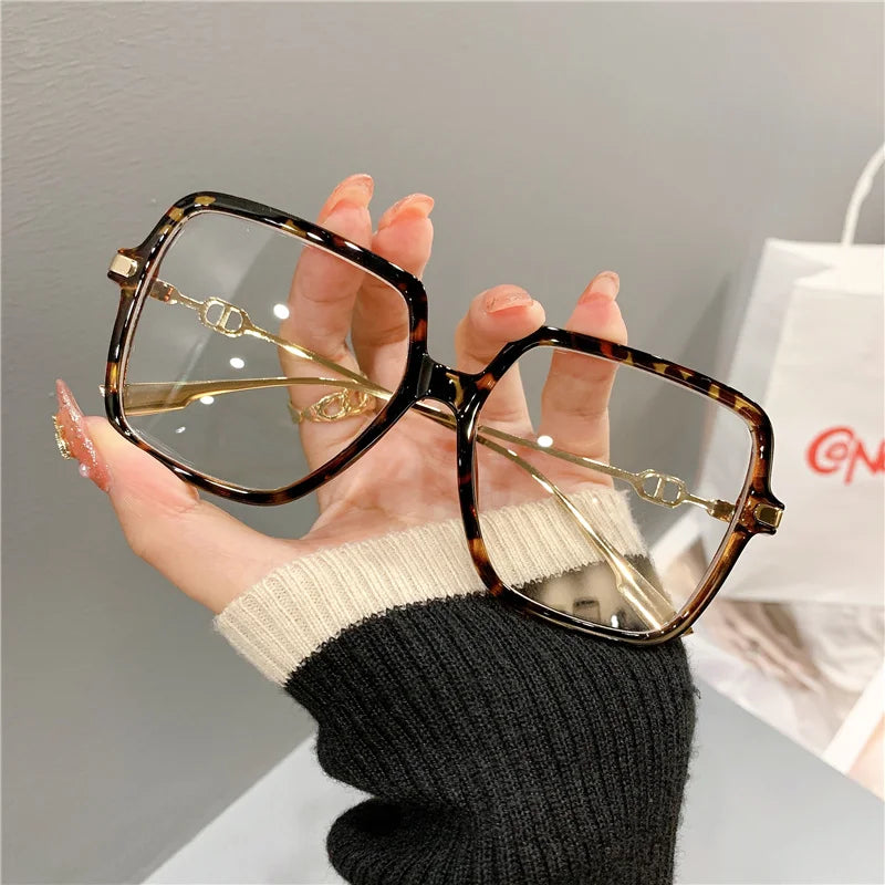 Women's Oversized Square Retro Eyewear | Anti-Blue Light Glasses 2026