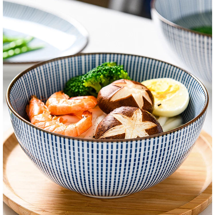 Large Japanese Ramen Bowl | Stylish Ceramic Noodle Bowl