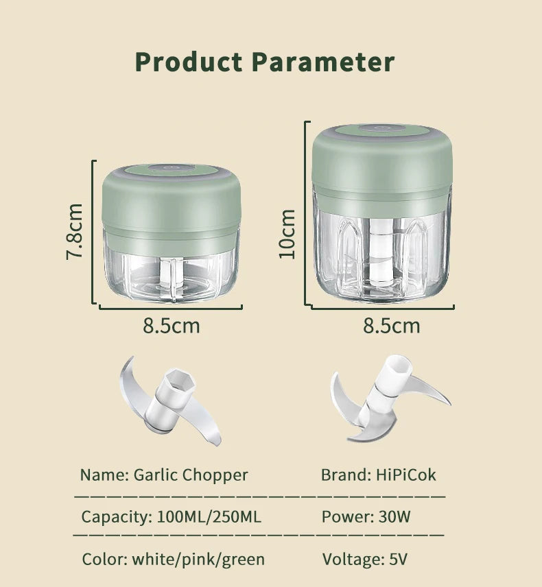 Mini Electric Meat Grinder & Garlic Crusher | Kitchen Essential