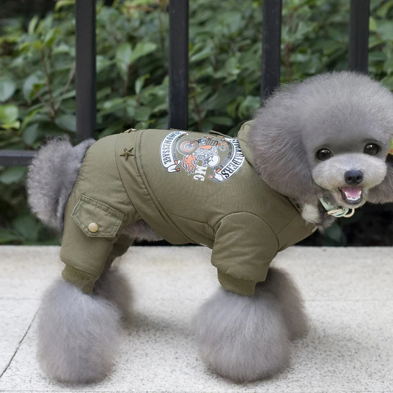Warm Hooded Coat for Small Dogs | Stylish Winter Pet Jacket