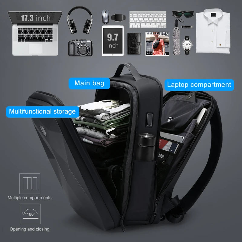 Waterproof Anti-Theft Men's Backpack for School & Travel
