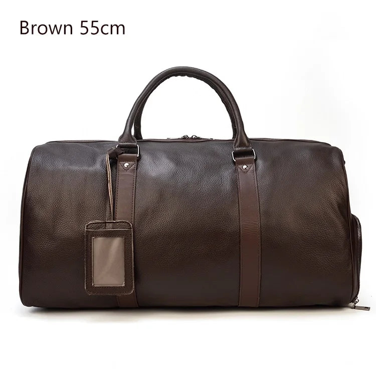 Luxury Genuine Leather Travel Bag for Men & Women | Versatile Duffle