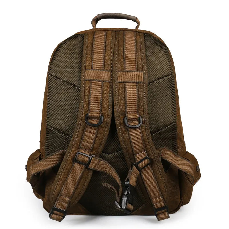 Vintage Canvas Backpack for Men & Teens | School & Travel Rucksack