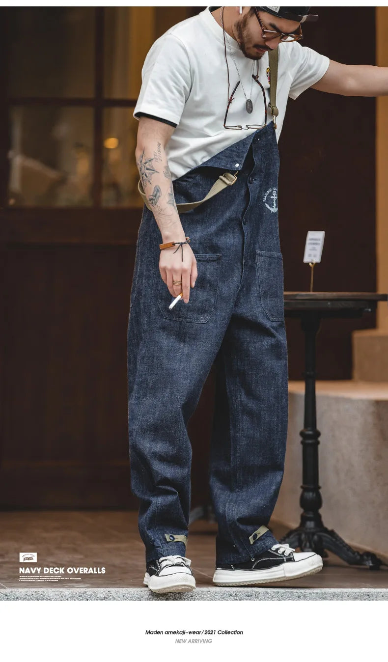 Unisex Vintage Denim Overalls | Stylish Baggy Jumpsuits for All