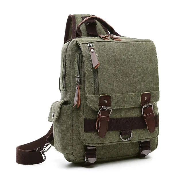 Versatile Small Canvas Backpack for Travel and School