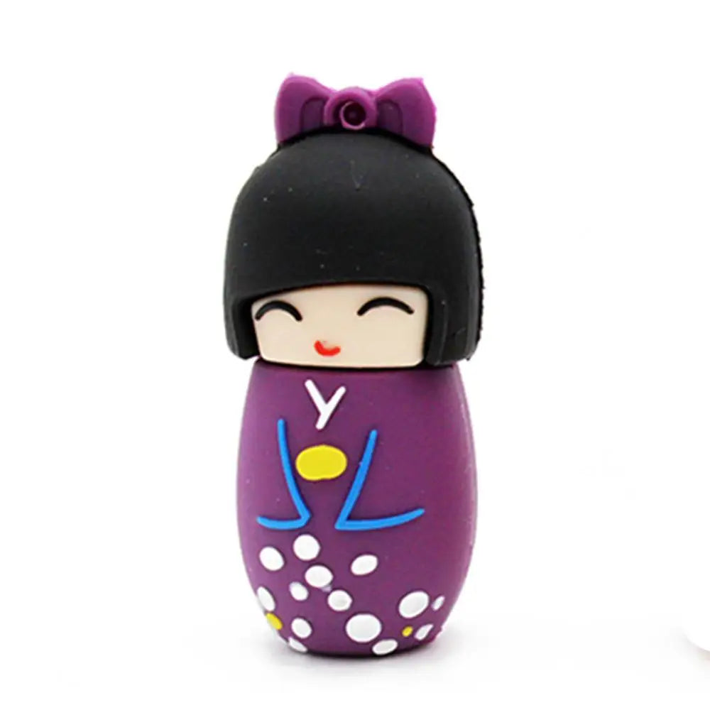 Colorful Cartoon Kimono Doll USB Flash Drive | Fun Storage Solutions