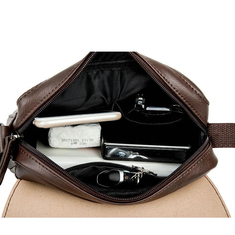 Stylish Crossbody Messenger Bag for Men | PU Leather Shoulder Satchel