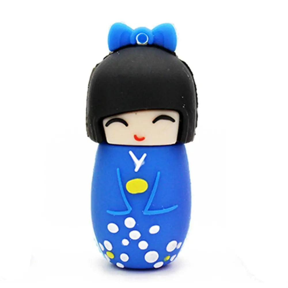 Colorful Cartoon Kimono Doll USB Flash Drive | Fun Storage Solutions
