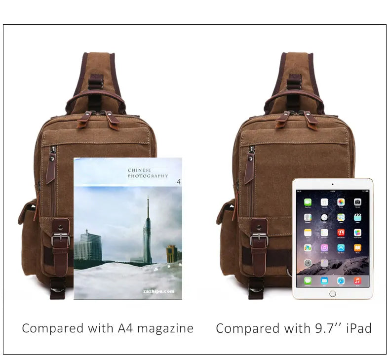 Versatile Small Canvas Backpack for Travel and School