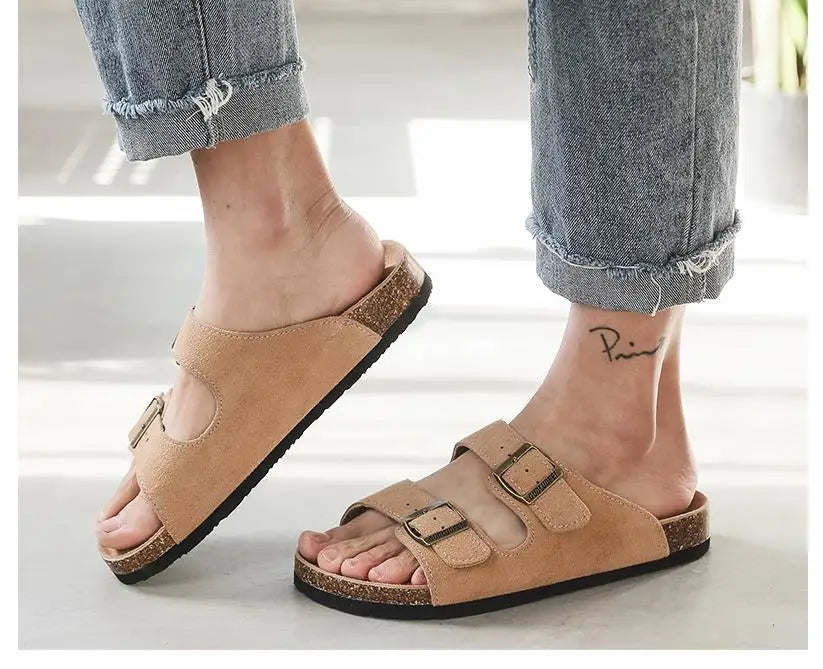 Summer Women's Casual Cork Slippers | Stylish Outdoor Slides