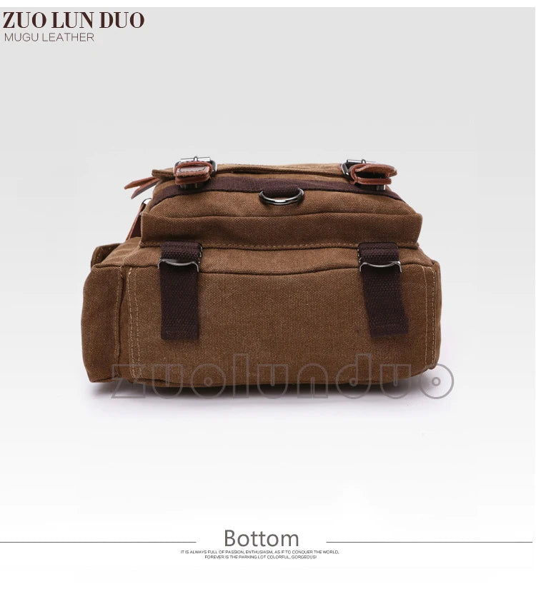 Versatile Small Canvas Backpack for Travel and School