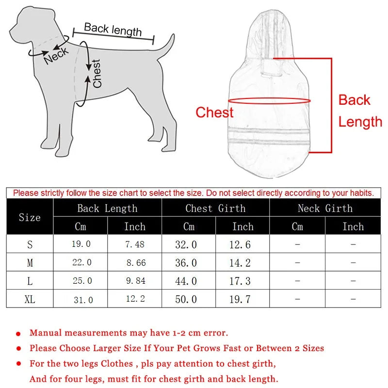 Waterproof Raincoat for Dogs and Cats | Summer Outdoor Apparel