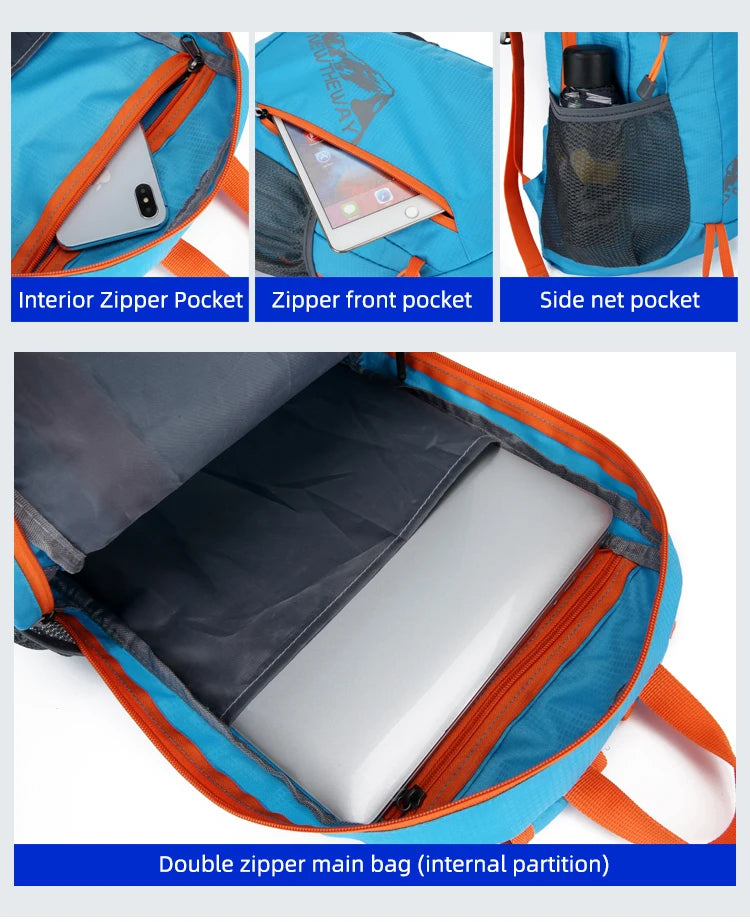 22L Ultralight Portable Foldable Backpack for Outdoor Adventures