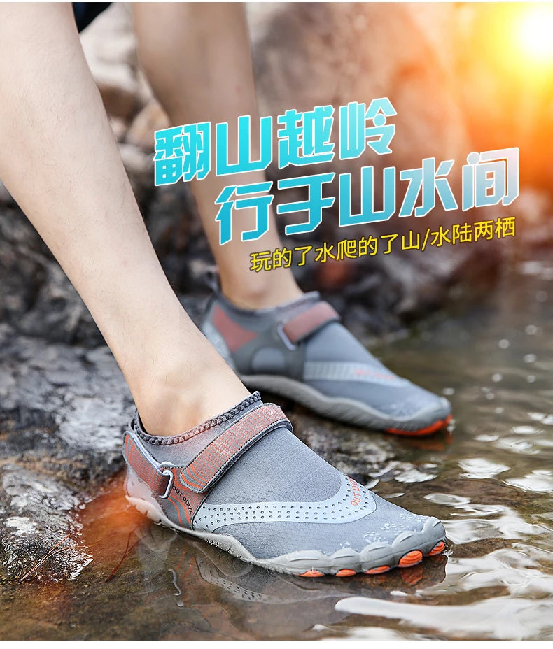 Unisex Swimming Water Shoes Men Barefoot Outdoor Beach Sandals Upstream Aqua Shoes Plus Size Nonslip River Sea Diving Sneakers