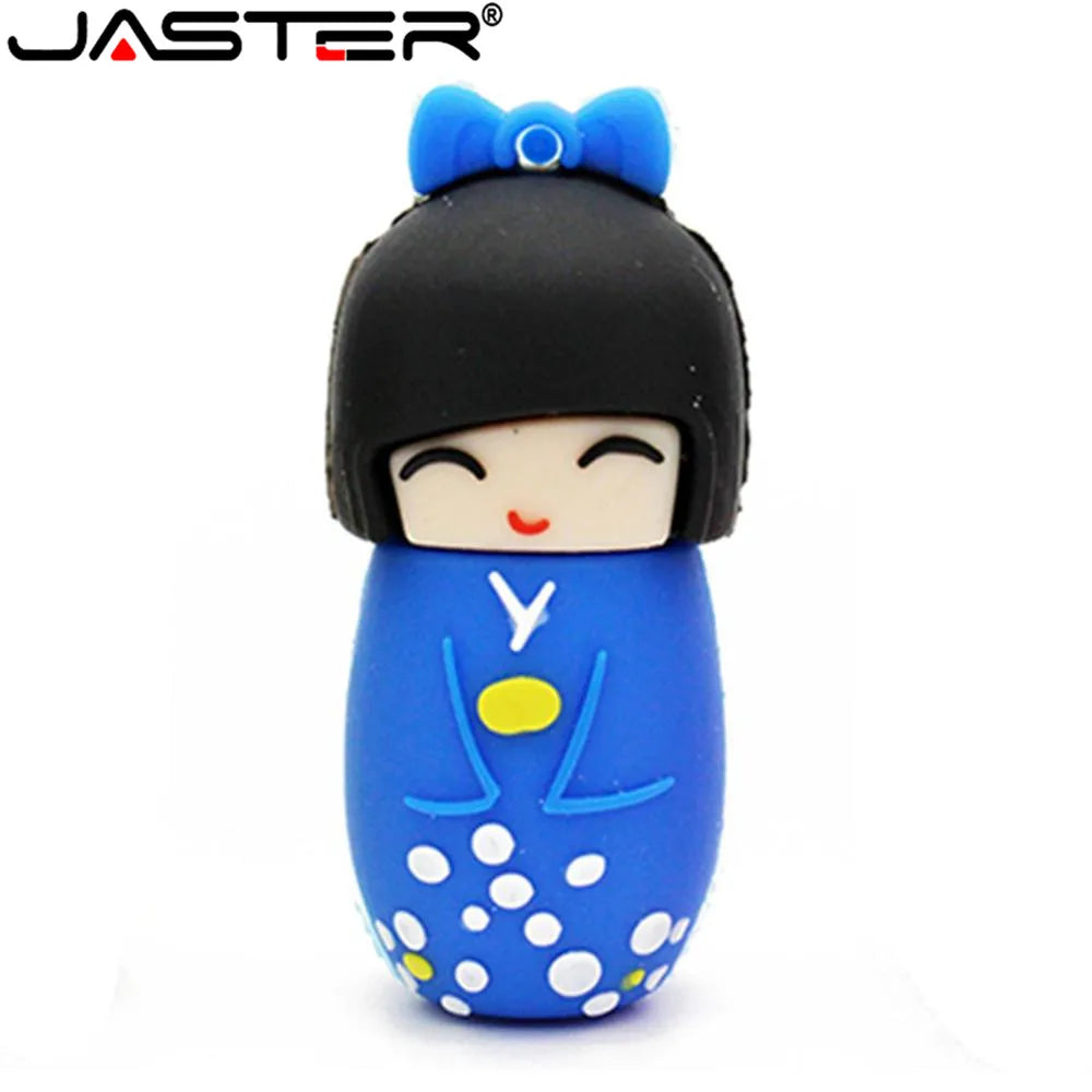 Colorful Cartoon Kimono Doll USB Flash Drive | Fun Storage Solutions