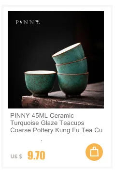 Turquoise Glaze Teacups | Traditional Ceramic Drinkware