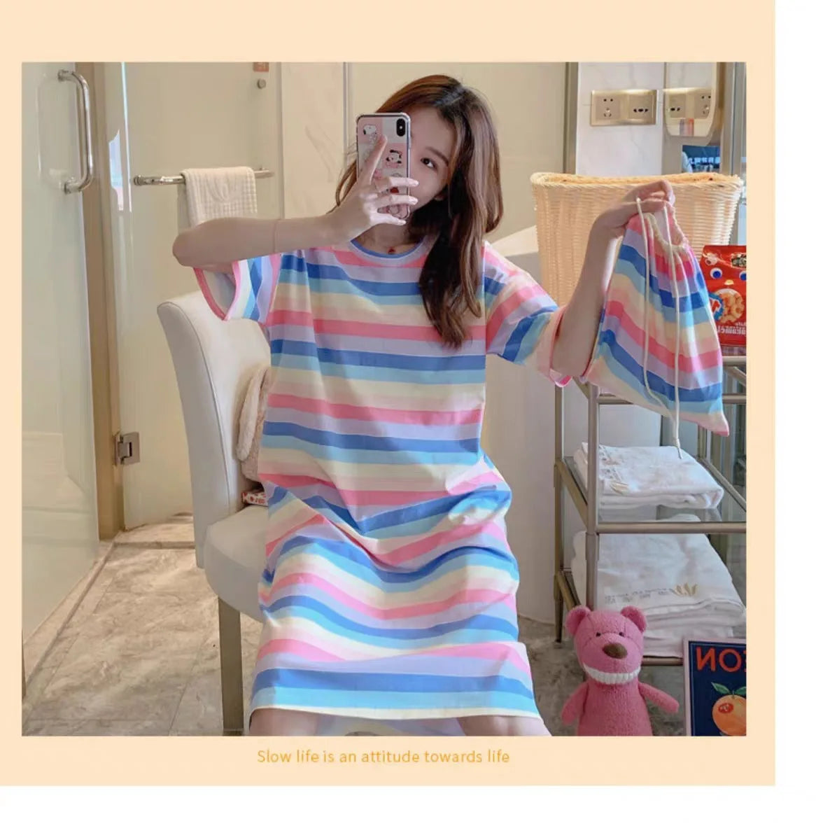 Cute Women's Short Sleeve Nightgown | Plus Size Sleepwear