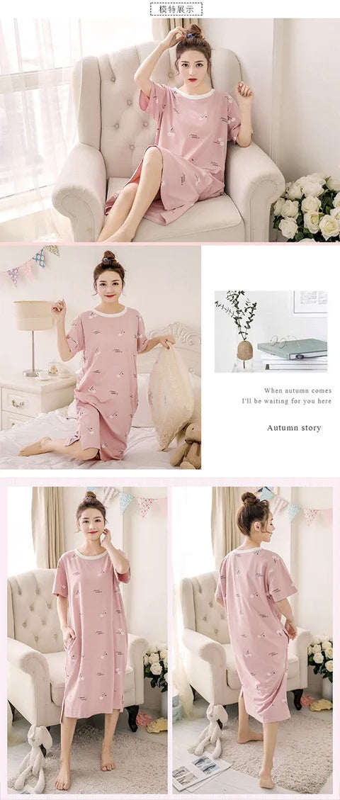 Cute Women's Short Sleeve Nightgown | Plus Size Sleepwear