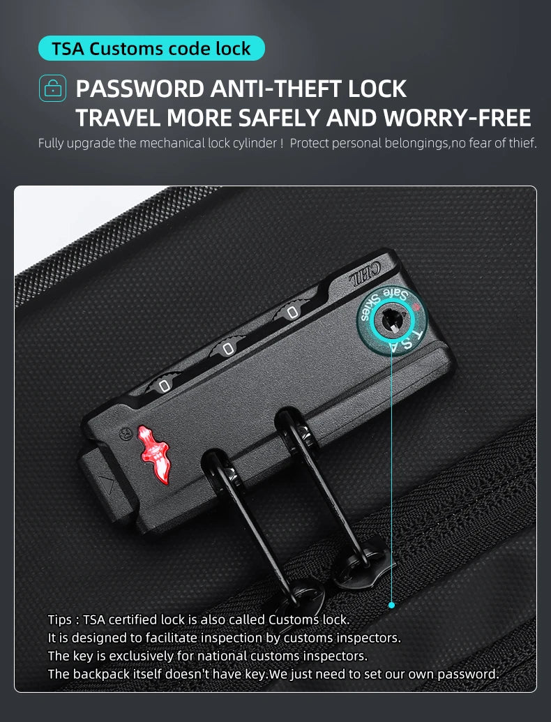 Waterproof Anti-Theft Laptop Backpack | USB Charging Business Bag