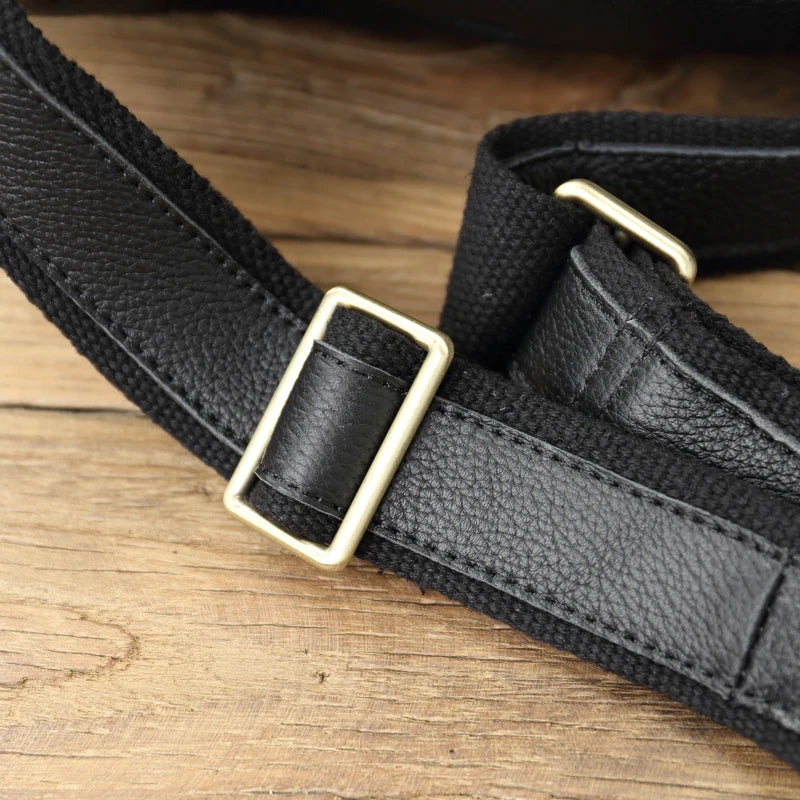 Large Capacity Leather Men's Chest Bag | Retro Casual Messenger Bag