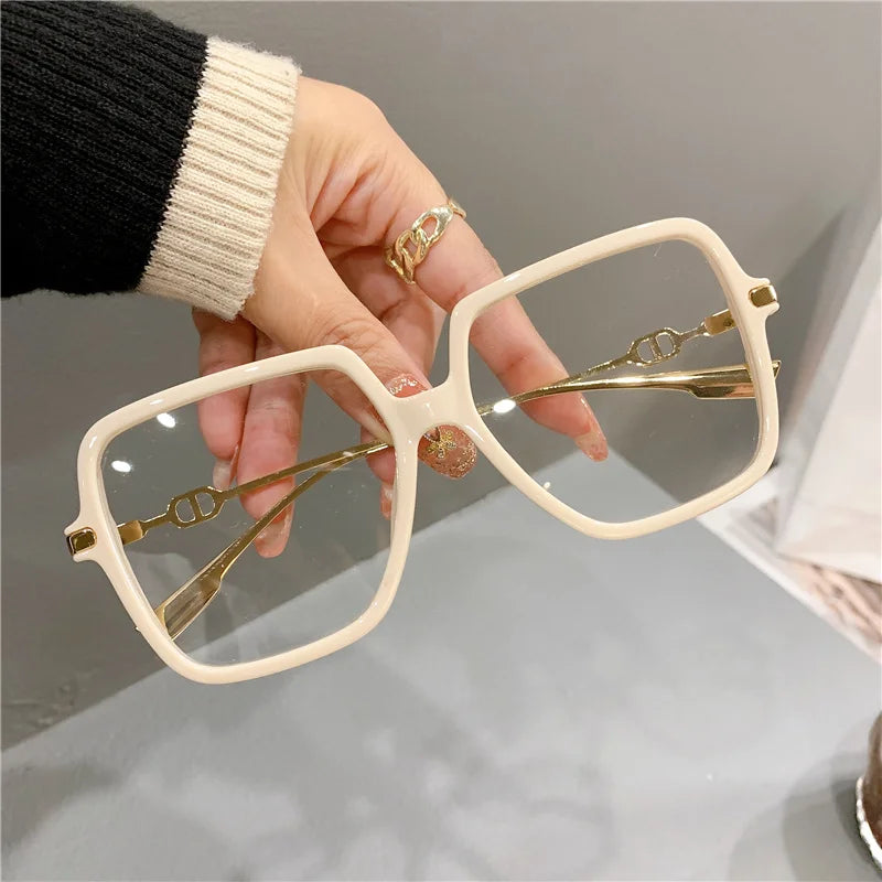 Women's Oversized Square Retro Eyewear | Anti-Blue Light Glasses 2026
