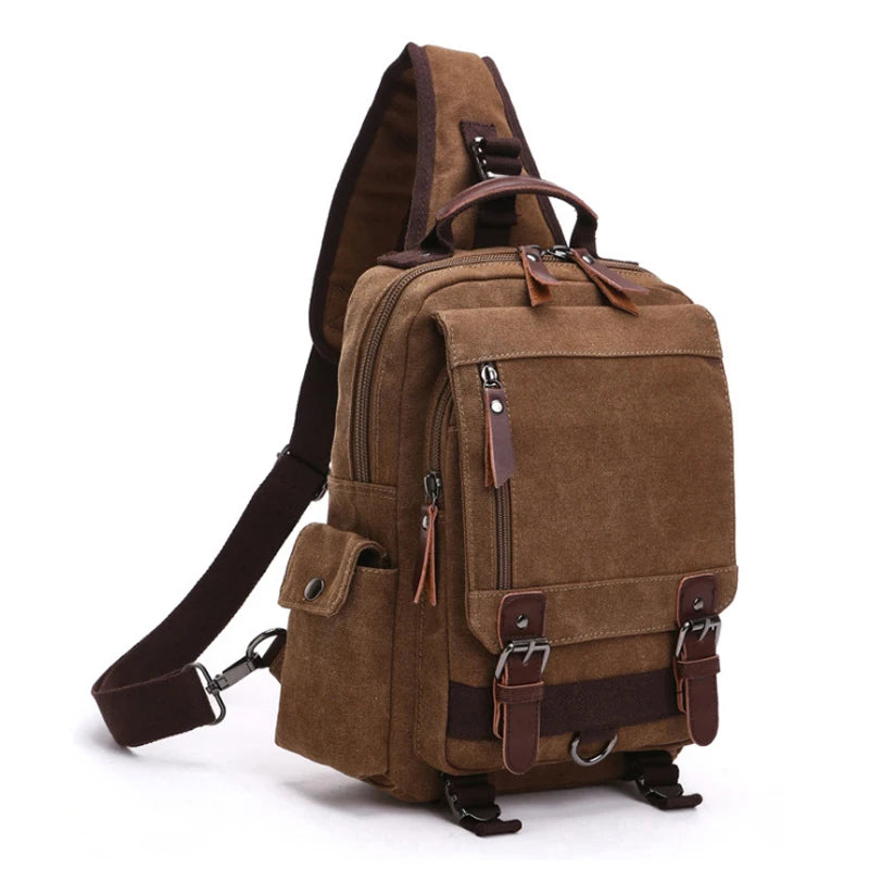 Versatile Small Canvas Backpack for Travel and School
