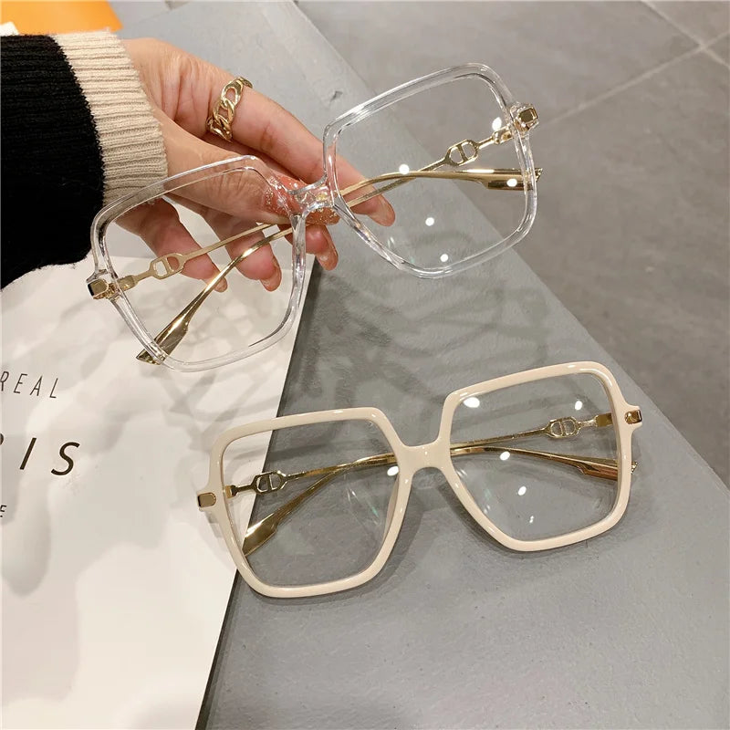 Women's Oversized Square Retro Eyewear | Anti-Blue Light Glasses 2026