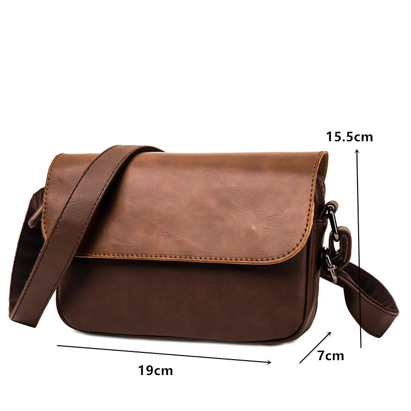 Stylish Crossbody Messenger Bag for Men | PU Leather Shoulder Satchel