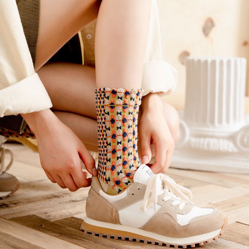 Autumn Winter Cotton Kawaii Socks for Women | Cute Retro Designs