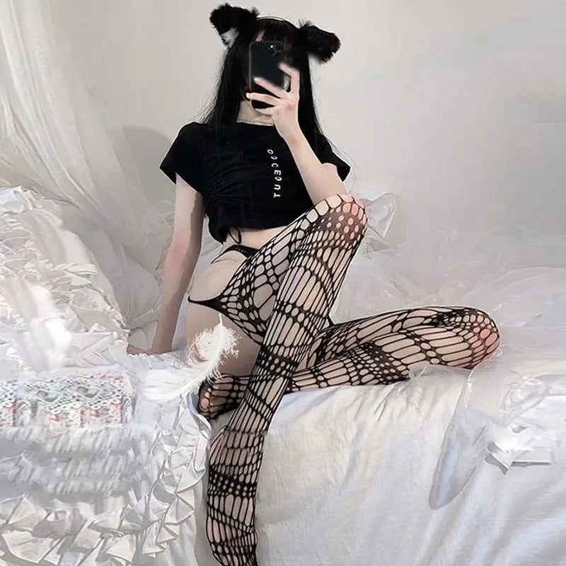 Long Sexy Fishnet Stockings for Women | Embrace Gothic Style