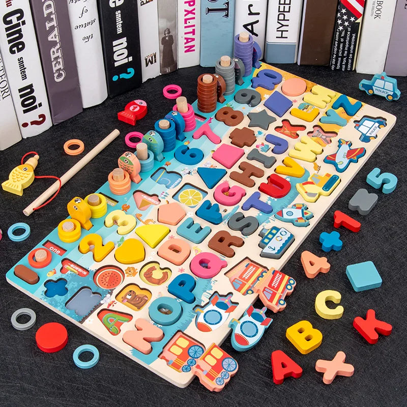 3D Montessori Educational Toy for Kids | Magnetic Fishing Shapes