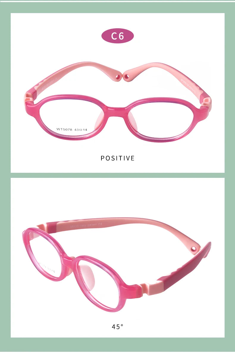 Children's Silicone Glasses Frames | Ultra-Light Myopia Glasses