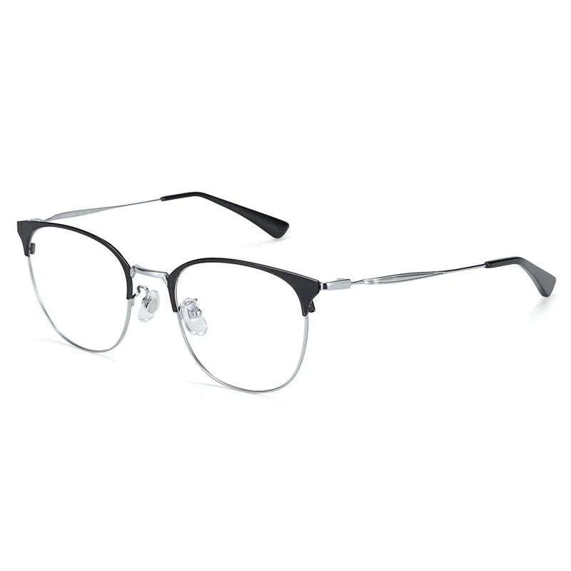 Stylish Retro Half Frame Prescription Glasses | Unisex Eyewear