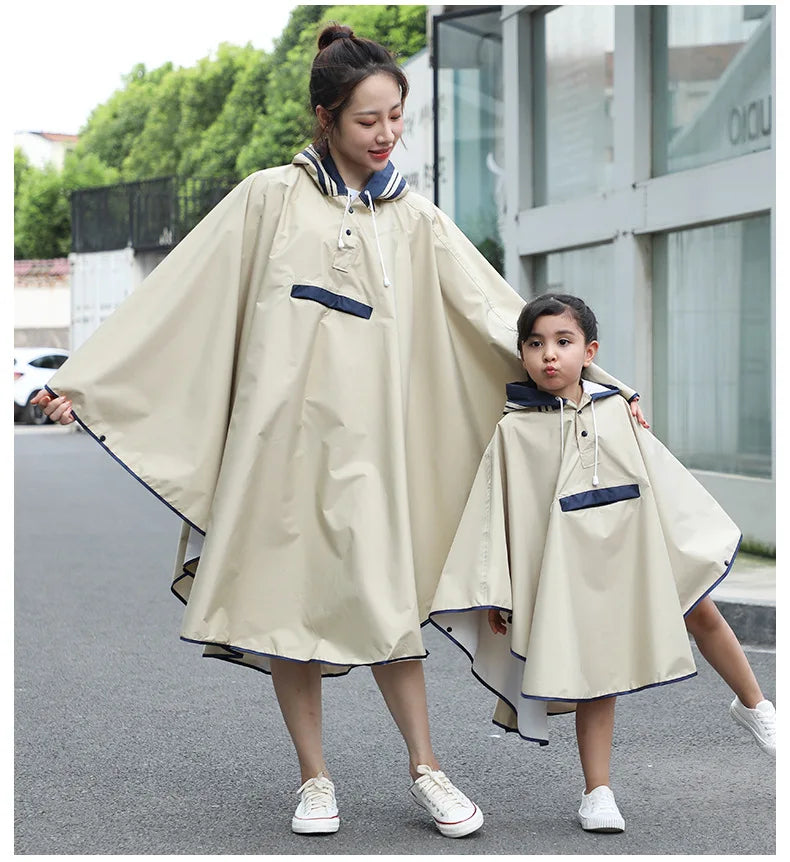 Children Raincoat Boys Girls Rain Coat Trench Poncho Jacket Outdoor Hiking Portable Students Rainwear Clock With Bag Space